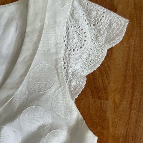 Anthropologie Moulinette Soeurs White Casual Sundress with Flutter Cap Sleeves - Picture 10 of 14